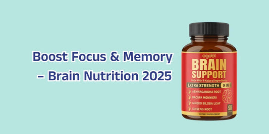 9in1 Brain Support Supplement bottle designed to boost focus, memory, and clarity with natural ingredients like Ginkgo and Bacopa.