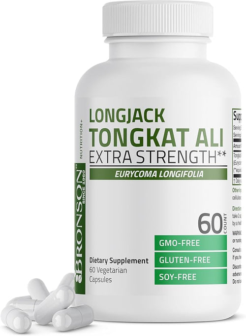 Bronson Longjack Tongkat Ali Extra Strength, 60 Vegetarian