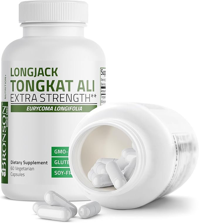 Bronson Longjack Tongkat Ali Extra Strength, 60 Vegetarian