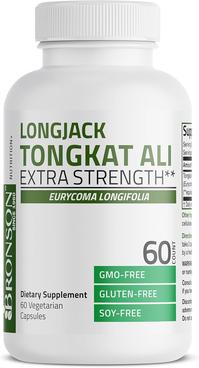 Bronson Longjack Tongkat Ali Extra Strength, 60 Vegetarian