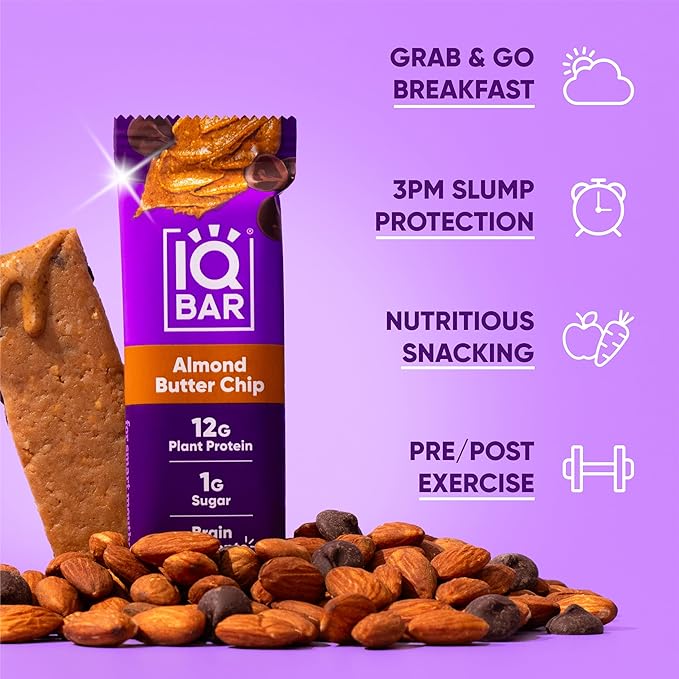 IQBAR Brain and Body Plant Protein Bars 36 Count,