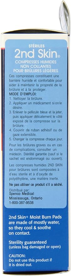 Spenco 2nd Skin Moist Burn Pads, (3 x 4 Inches), 3-Count