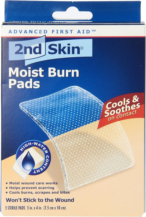 Spenco 2nd Skin Moist Burn Pads, (3 x 4 Inches), 3-Count