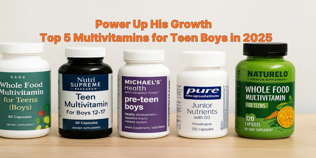 Top 5 multivitamins for teenager boys in 2025 to support growth, energy, and immune health during adolescence.