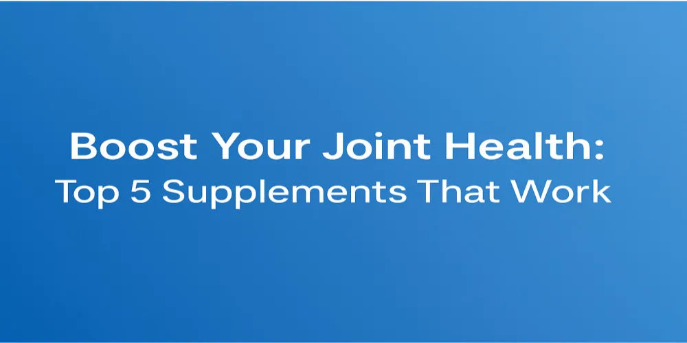 A smooth gradient blue background representing joint health and mobility support, used as a visual thumbnail for supplement tips blog post.