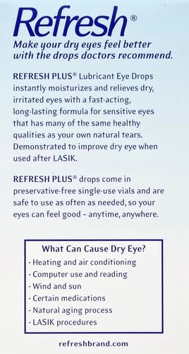 Refresh Plus Lubricant Eye Drops, Preservative-Free, 0.01 Fl 50 Count,