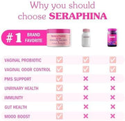 Seraphina Vaginal Probiotics 2-in-1 for Women 90 Capsules 10 Billion 6 Strains (90 Count 1))