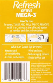 Refresh Optive MEGA-3 Lubricant Eye Drops 0.01 fl (0.4 mL), 60 Single-Use