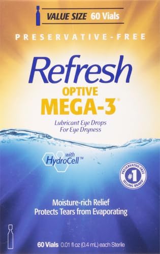 Refresh Optive MEGA-3 Lubricant Eye Drops 0.01 fl (0.4 mL), 60 Single-Use