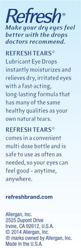 Refresh Tears, Lubricant Eye Drops, 2 .5 fl (15 ml)