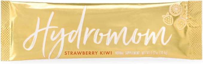 Boobie Hydromom Superfood Electrolyte Drink Mix, Strawberry Kiwi | Refreshing Energy & Hydration Boost for Mamas | On-The-Go & Travel Essentials for Pregnancy, Lactation, & Beyond, 15 Packets