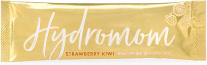 Boobie Hydromom Superfood Electrolyte Drink Mix, Strawberry Kiwi | Refreshing Energy & Hydration Boost for Mamas | On-The-Go & Travel Essentials for Pregnancy, Lactation, & Beyond, 15 Packets