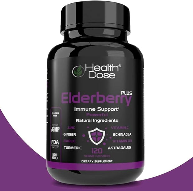 Elderberry Plus With Vitamin C, 120 Capsules 3.