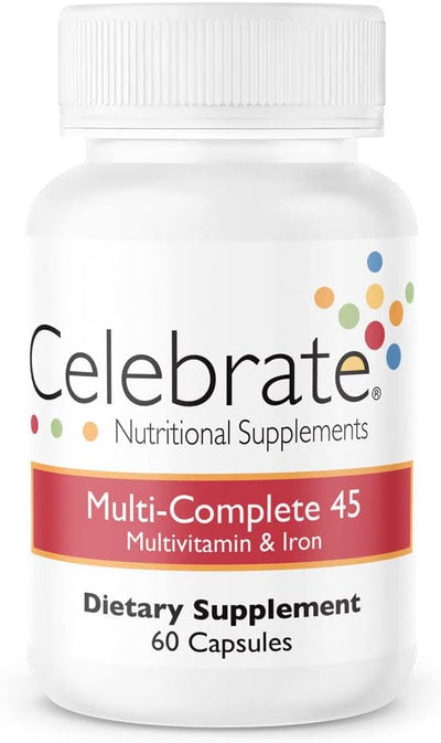 Celebrate Vitamins Multi-Complete, 45mg Iron – (60 Capsules)