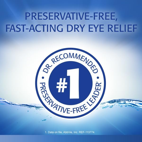 Refresh Optive Lubricant Eye Drops, Preservative-Free, 0.01 Fl 60 Count