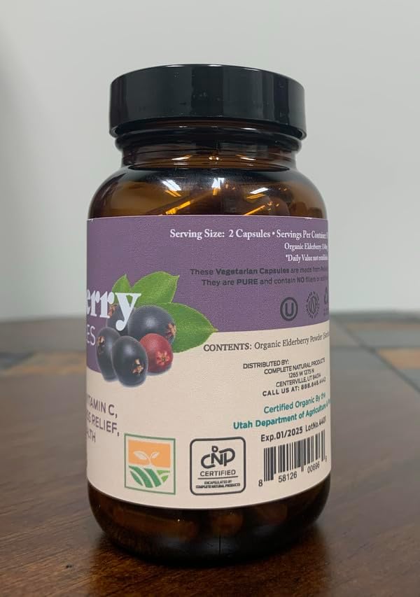 Organic Elderberry Capsules 570 mg