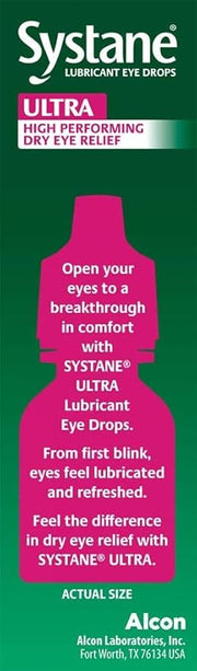 Systane Ultra Lubricant Eye Drops, Artificial 10-mL Each 2)