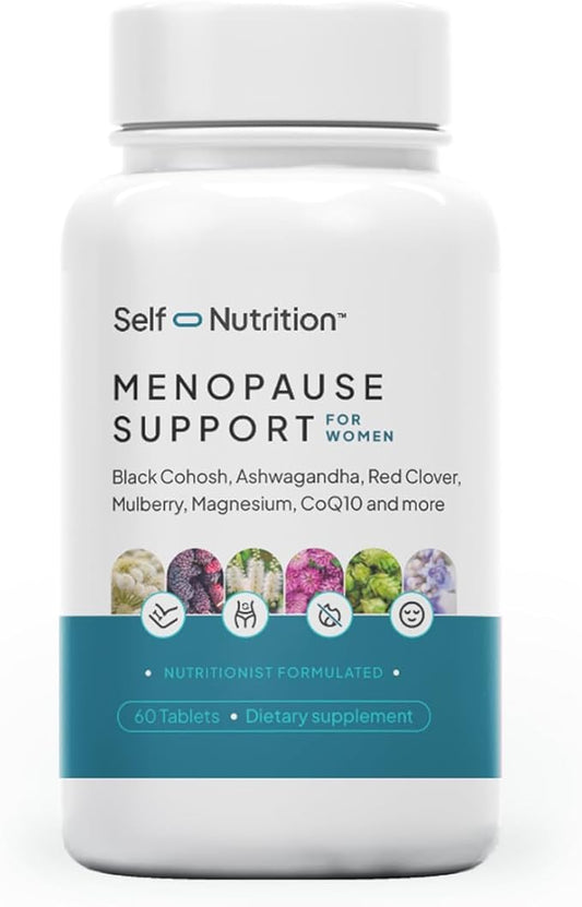 Menopause Support for Women -All-Natural, Hormone-Free Perimenopause & Menopause Support - Unique Blend for Hot Flashes, Mood, Energy, Sleep & More-Vegan, Gluten-Free, 60 Capsules