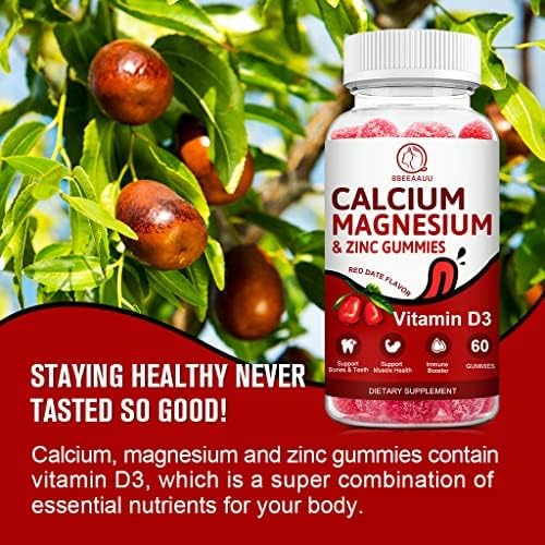 Calcium, Magnesium, Zinc & Vitamin D Gummies 2 Pack 120 Count