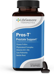LifeSeasons Prostate Support Supplement - Saw Palmetto, Phytosterol, Zinc, Nettle, Vitamin D-3 & B6 - Promote Healthy Prostate Function & Normal Urinary Flow - Improve Tissue Integrity - 60 Softgels