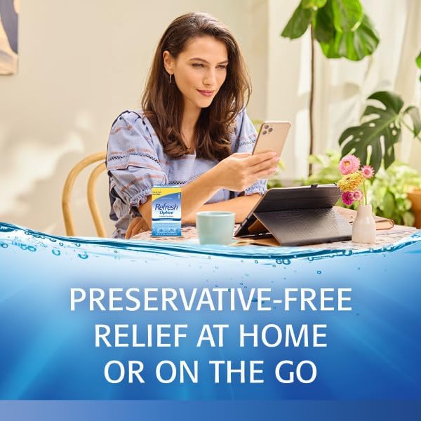 Refresh Optive Lubricant Eye Drops, Preservative-Free, 0.01 Fl 60 Count