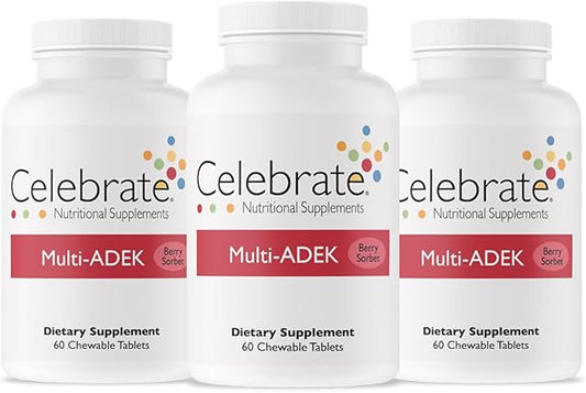 Celebrate Vitamins High ADEK Multivitamin Chewables, 180 count