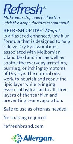 Refresh Optive MEGA-3 Lubricant Eye Drops 0.01 fl (0.4 mL), 30 Single-Use