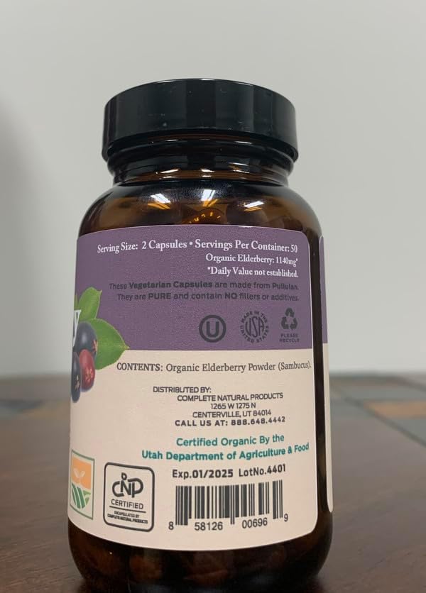 Organic Elderberry Capsules 570 mg