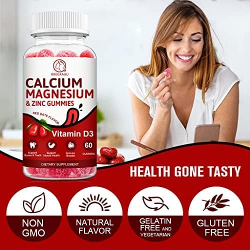Calcium, Magnesium, Zinc & Vitamin D Gummies 2 Pack 120 Count