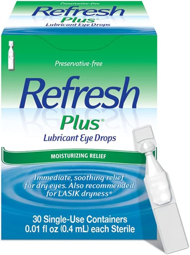 Refresh Plus Lubricant Eye Drops, Preservative 30 Count