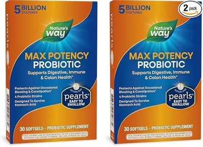 Nature's Way Max Potency Probiotic Pearls 5 Billion 30 Softgels 2)