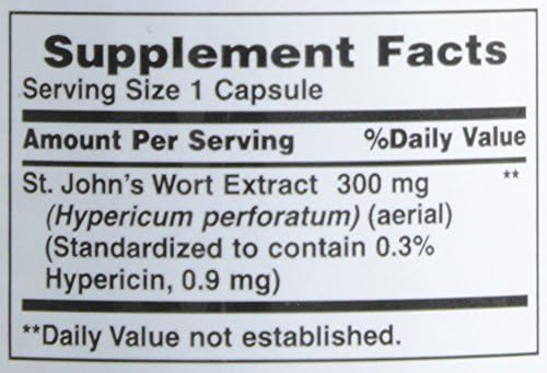 Nature's Bounty St. John's Wort Pills 300mg, 100 100 Capsules,