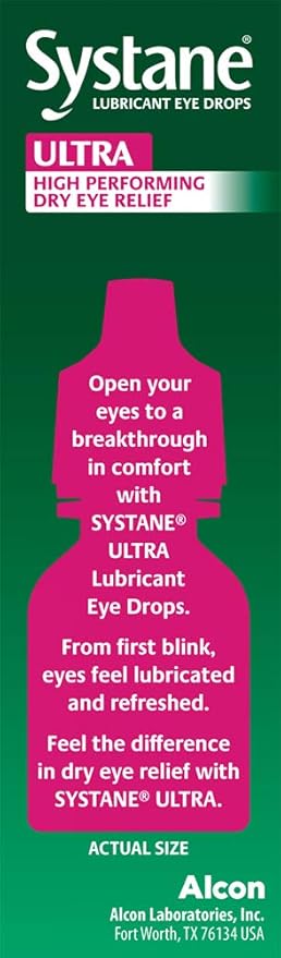Systane Ultra Lubricant Eye Drops, Artificial 10-mL Each