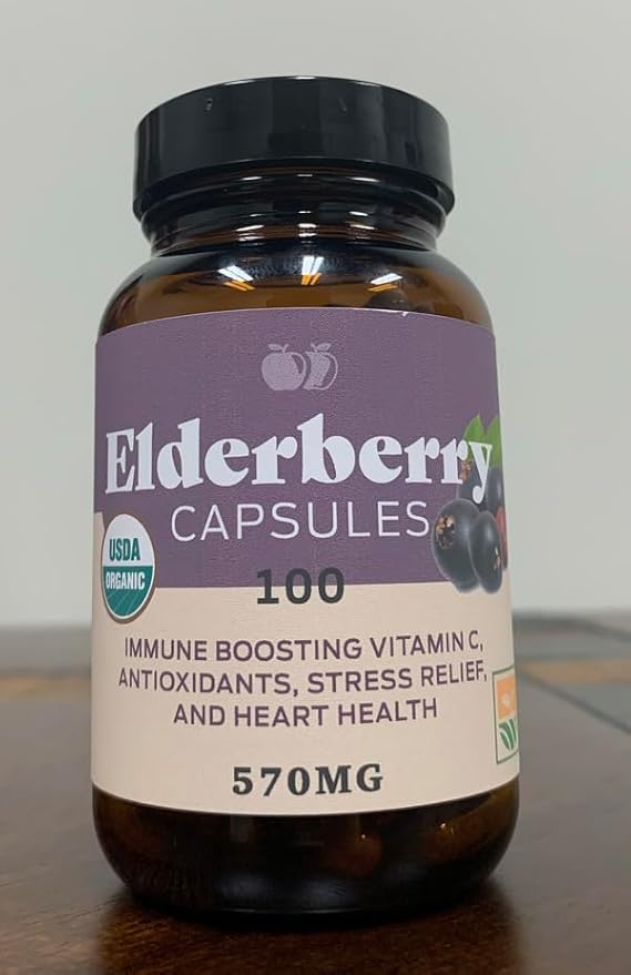 Organic Elderberry Capsules 570 mg