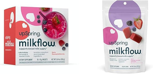 UpSpring Milkflow Electrolyte Breastfeeding Supplement with Fenugreek