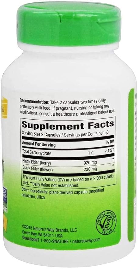 Nature's Way Black Elderberry 100 capsules 3