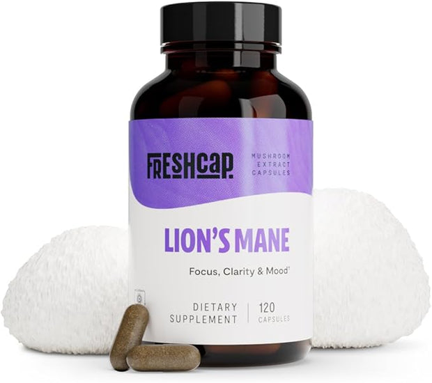 FreshCap Lions Mane Supplement Capsules (120ct)