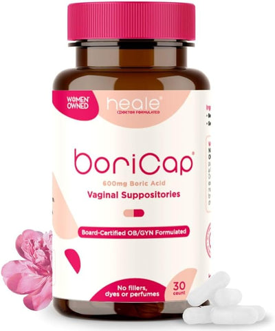 BoriCap - Boric Acid Suppositories 600 mg 30 Capsules