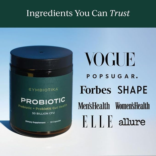 CYMBIOTIKA Probiotic + Prebiotic Gut Health 50 Billion 90 Capsules