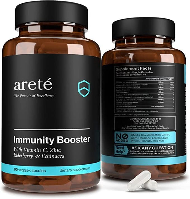 Premium Immunity Booster Supplement – 10 1 Natural 90 Capsules,