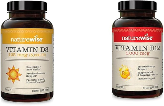 NatureWise Vitamin D3 5000iu, B12 1000mcg