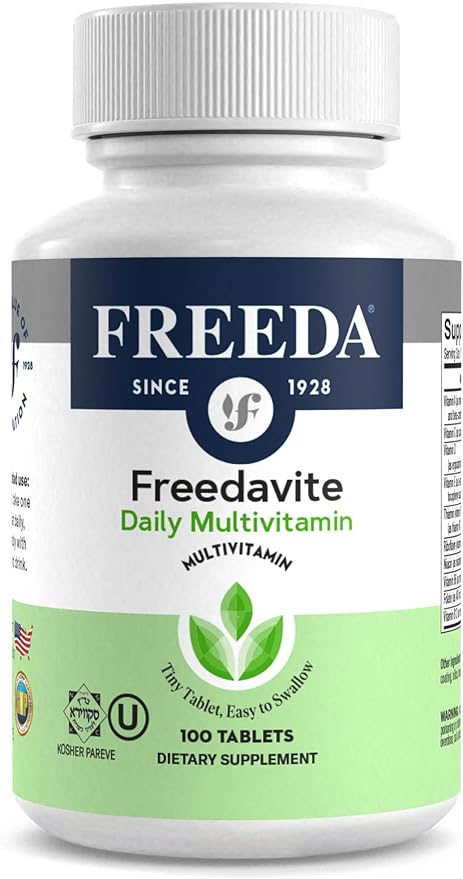 Freedavite Tiny Tablet B1, B2, B2, B6, B6, B12, B12, Biotin, 100 Count