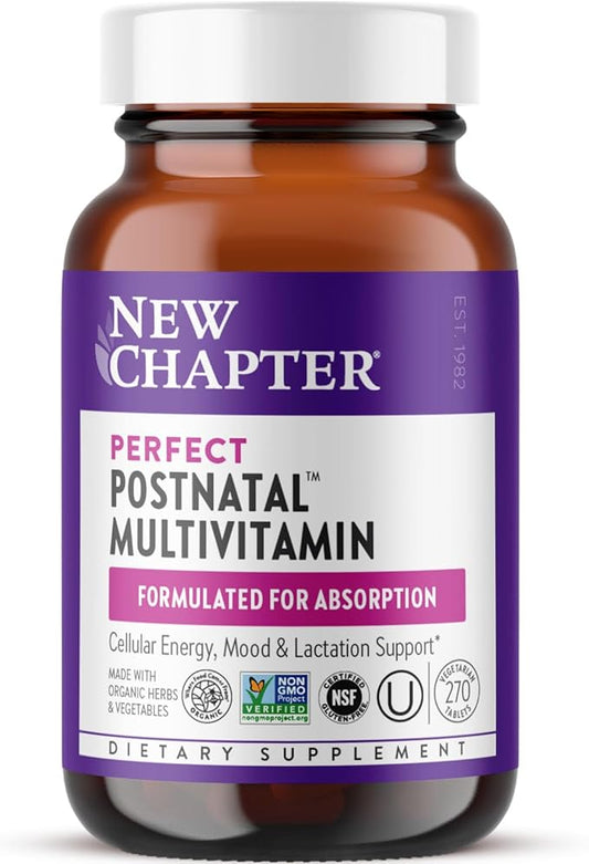 New Chapter, Postnatal Vitamins Lactation Supplement, D3 + 270 Count
