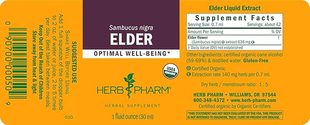 Herb Pharm Certified Organic Elder Liquid Extract 1 Ounce 2)