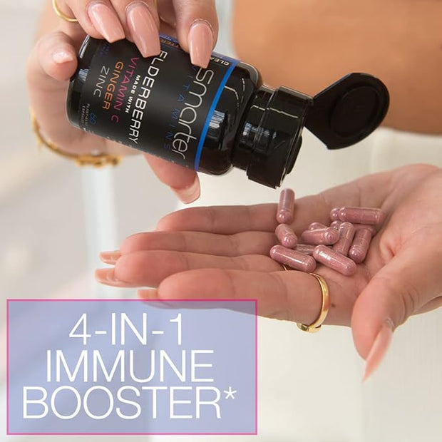Smarter Elderberry Capsules + Vitamin C 60 Vegan