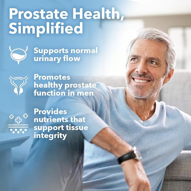 LifeSeasons Prostate Support Supplement - Saw Palmetto, Phytosterol, Zinc, Nettle, Vitamin D-3 & B6 - Promote Healthy Prostate Function & Normal Urinary Flow - Improve Tissue Integrity - 60 Softgels