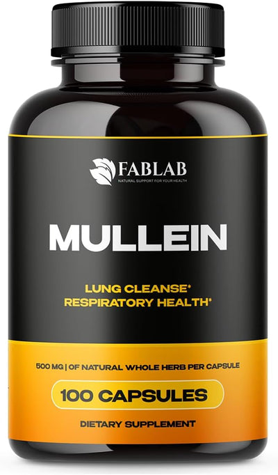 Mullein Leaf Capsules Supports Healthy Respiratory (100 Capsules)