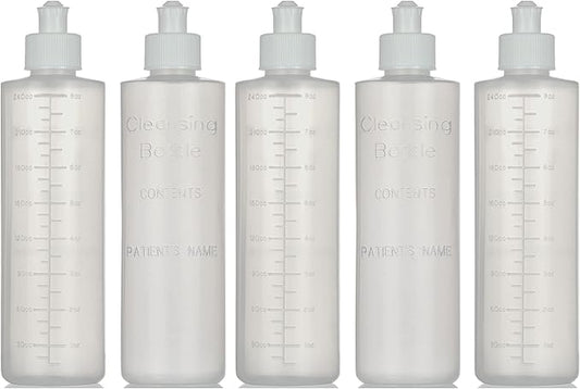 Perineal Lavette Irrigation Bottle for Postpartum Care 8OZ (Pack 5)