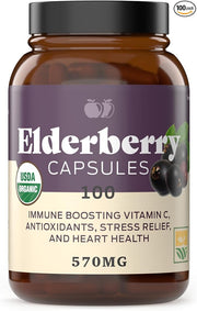 Organic Elderberry Capsules 570 mg
