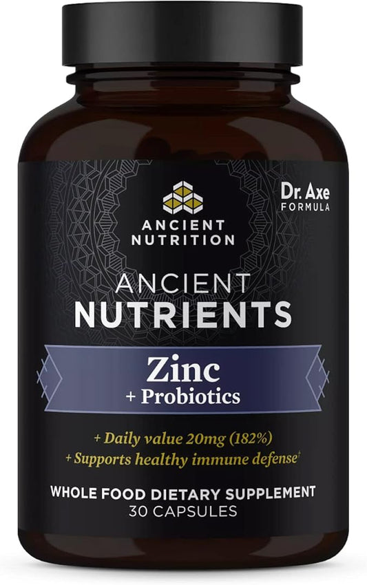 Probiotics and Zinc Supplement by Ancient 30 Count